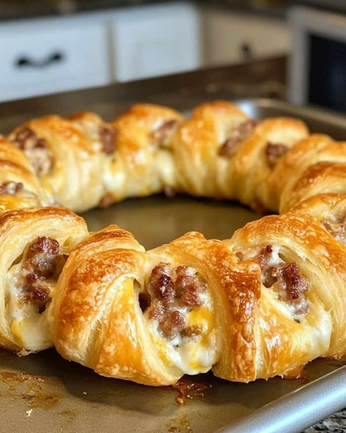 Sausage and Cheese Crescent Ring